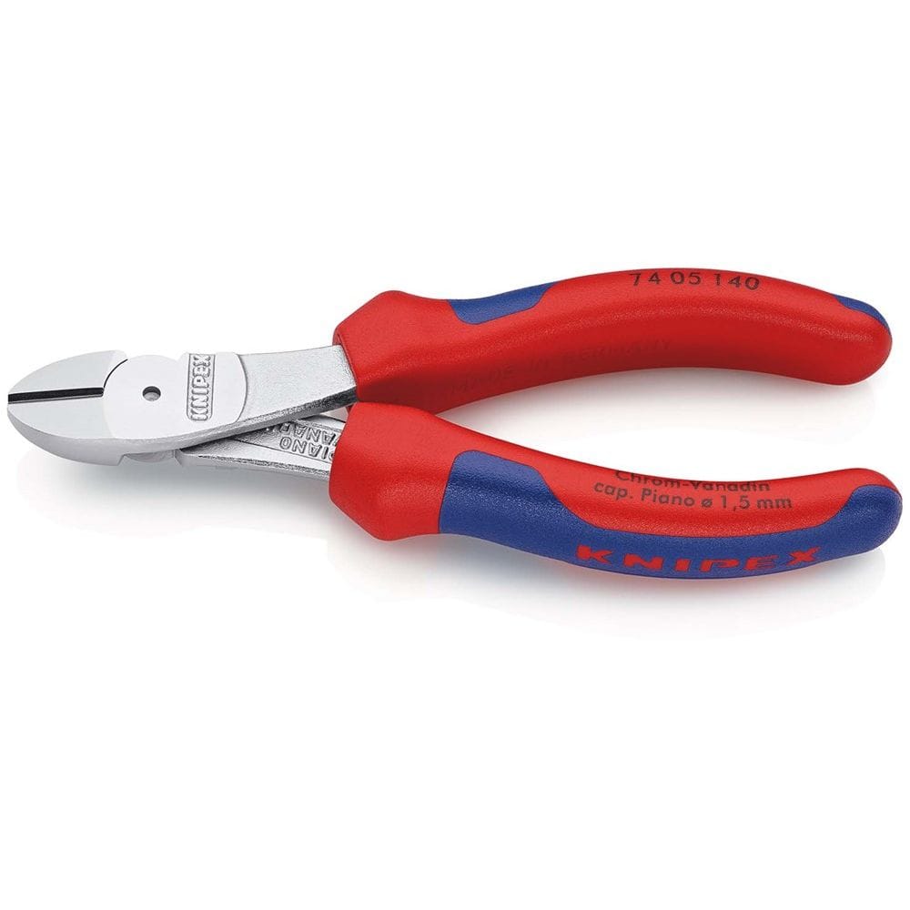 KNIPEX 74 05 140 Kracht-zijsnijtang met meer-componentengrepen verchroomd 140 mm-0