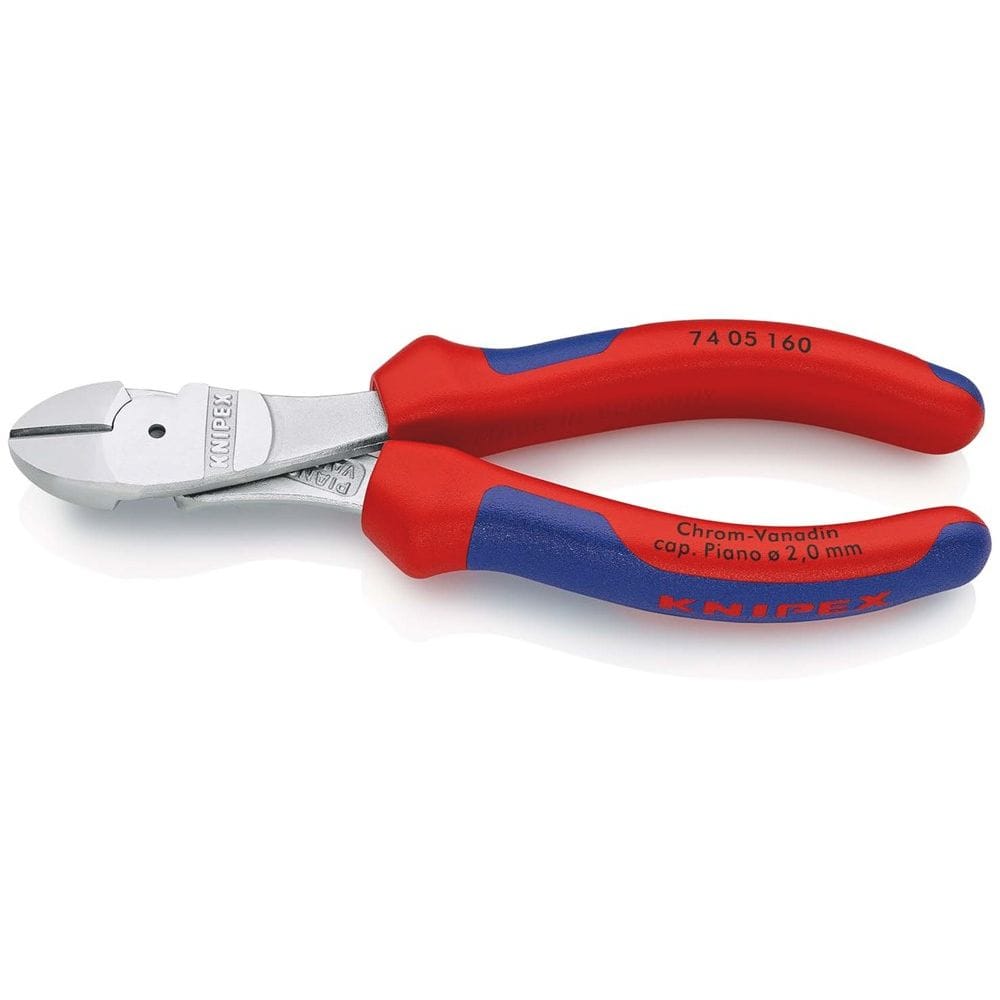 KNIPEX 74 05 160 Kracht-zijsnijtang met meer-componentengrepen verchroomd 160 mm-0
