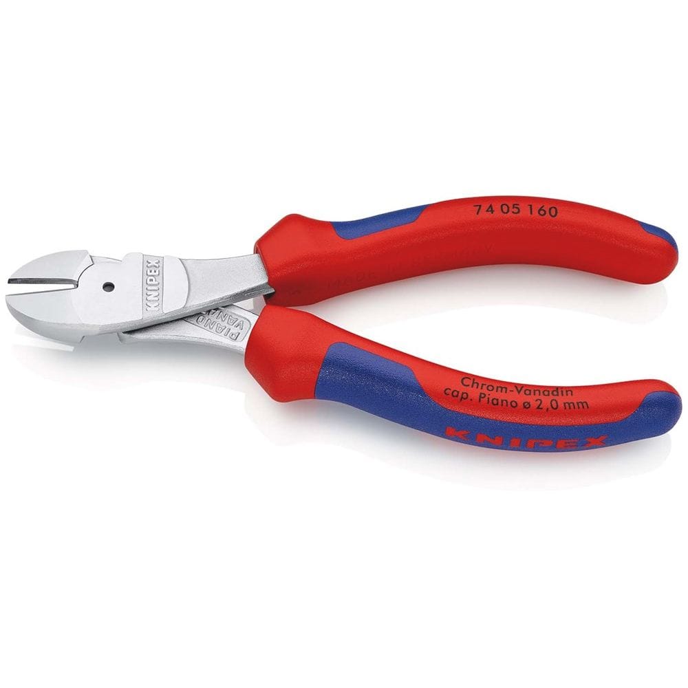 KNIPEX 74 05 160 Kracht-zijsnijtang met meer-componentengrepen verchroomd 160 mm-2