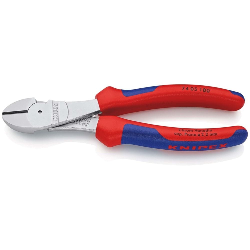 KNIPEX 74 05 180 Kracht-zijsnijtang met meer-componentengrepen verchroomd 180 mm-0