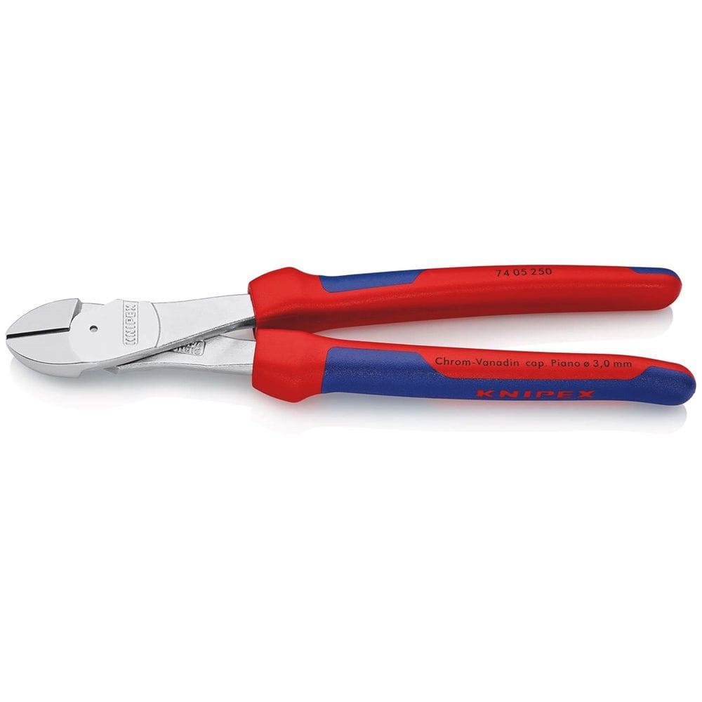KNIPEX 74 05 250 Kracht-zijsnijtang met meer-componentengrepen verchroomd 250 mm-0