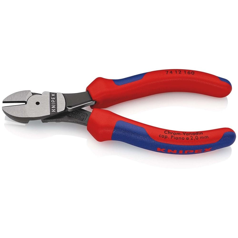 KNIPEX 74 12 160 Kracht-zijsnijtang met meer-componentengrepen zwart geatramenteerd 160 mm-2