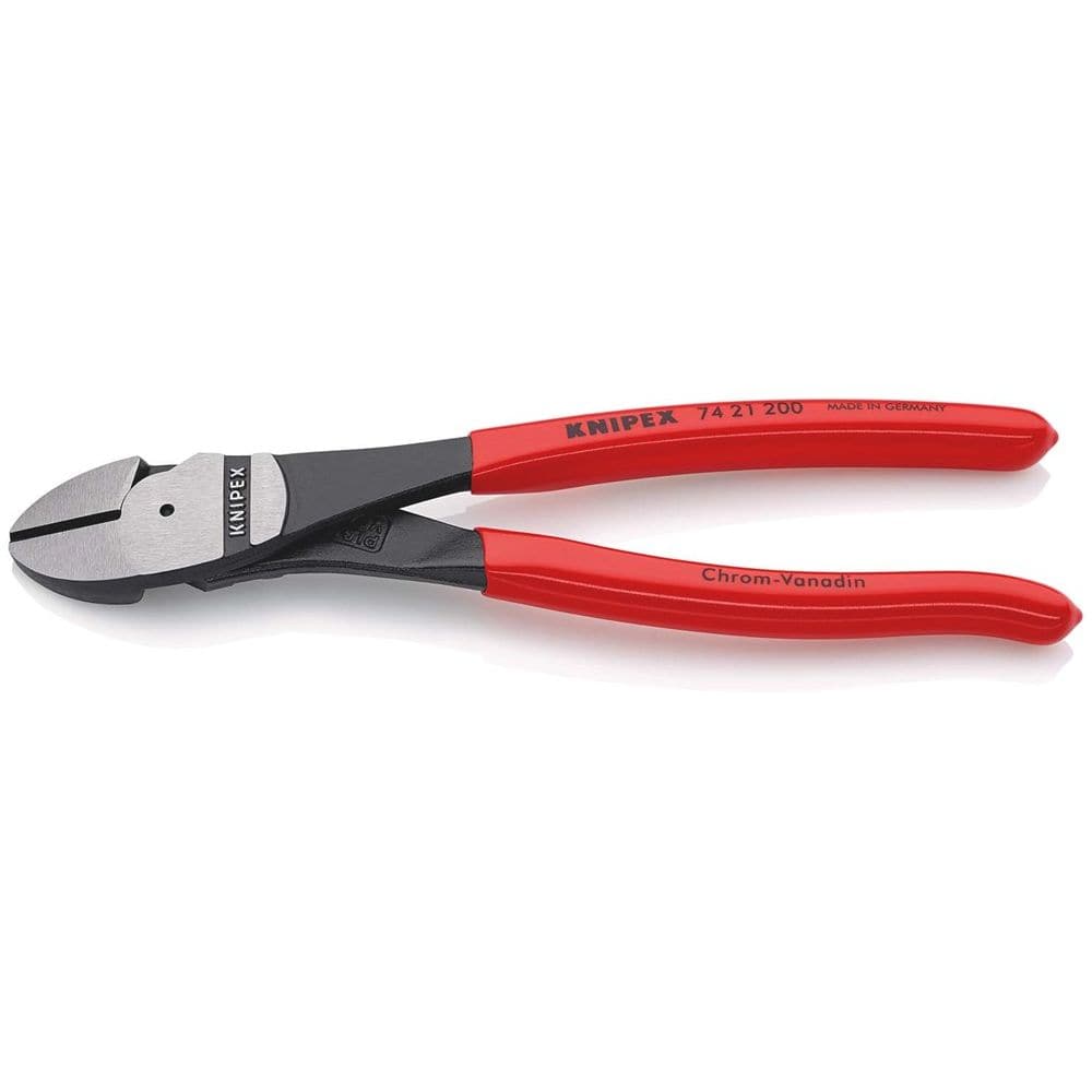 KNIPEX 74 21 200 Kracht-zijsnijtang met kunststof bekleed zwart geatramenteerd 200 mm-0