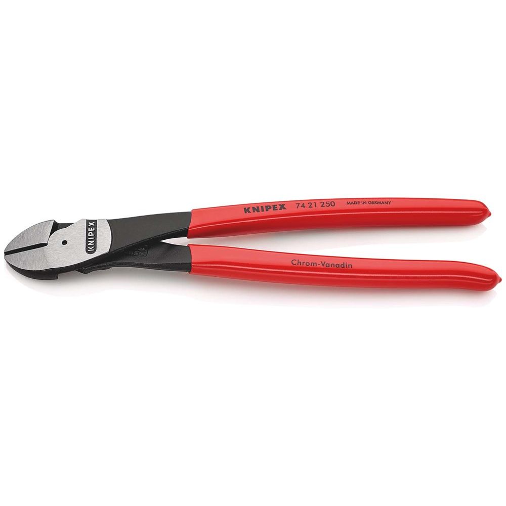 KNIPEX 74 21 250 Kracht-zijsnijtang met kunststof bekleed zwart geatramenteerd 250 mm-0