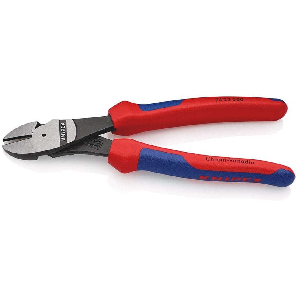 KNIPEX 74 22 200 Kracht-zijsnijtang met meer-componentengrepen zwart geatramenteerd 200 mm-0
