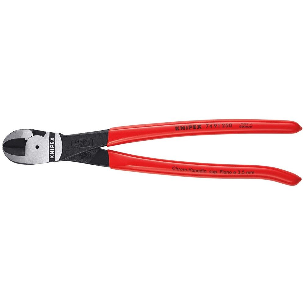 KNIPEX 74 91 250 Kracht-middensnijtang met kunststof bekleed zwart geatramenteerd 250 mm-0