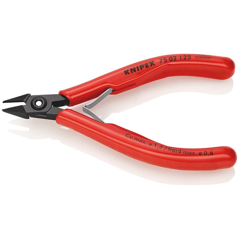 KNIPEX 75 02 125 Elektronica-zijsnijtang met kunststof bekleed gebruineerd 125 mm-2