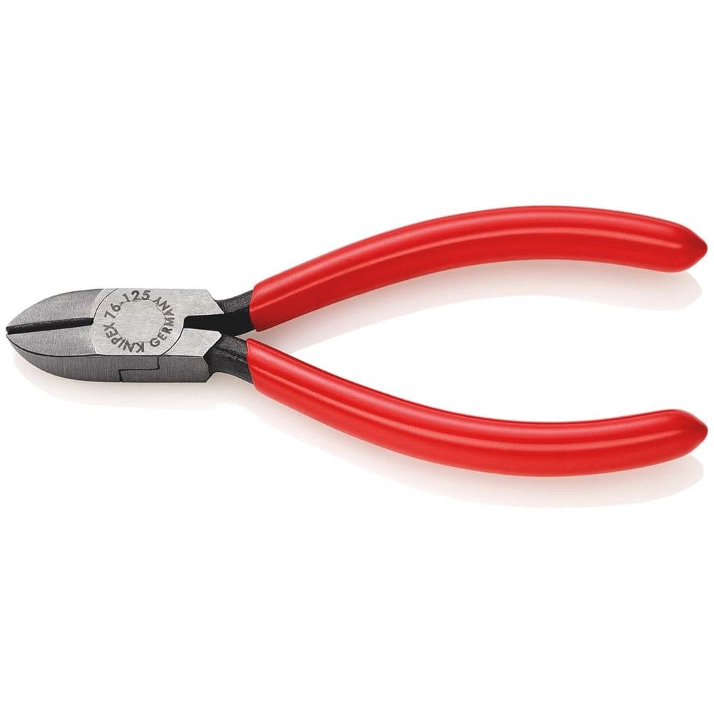 KNIPEX 76 01 125 Zijsnijtang voor elektromechanica met kunststof bekleed zwart geatramenteerd 125 mm-0