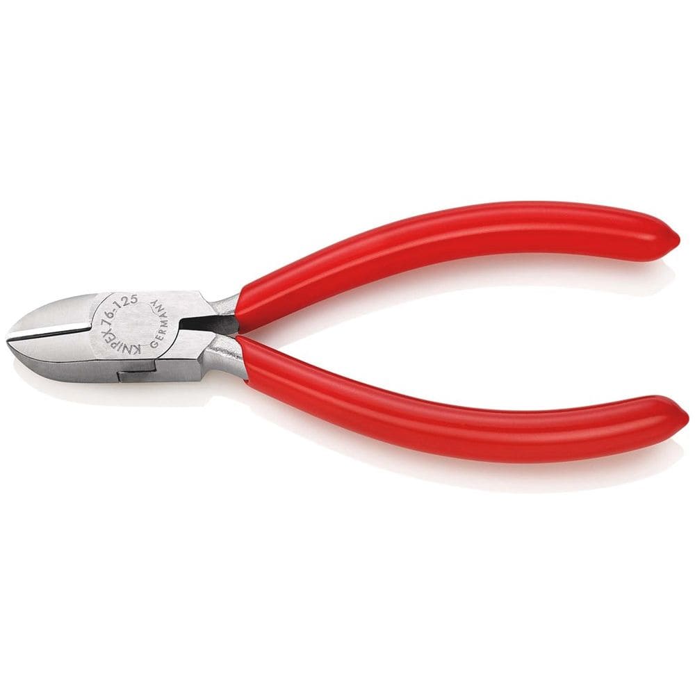 KNIPEX 76 03 125 Zijsnijtang voor elektromechanica met kunststof bekleed verchroomd 125 mm-0