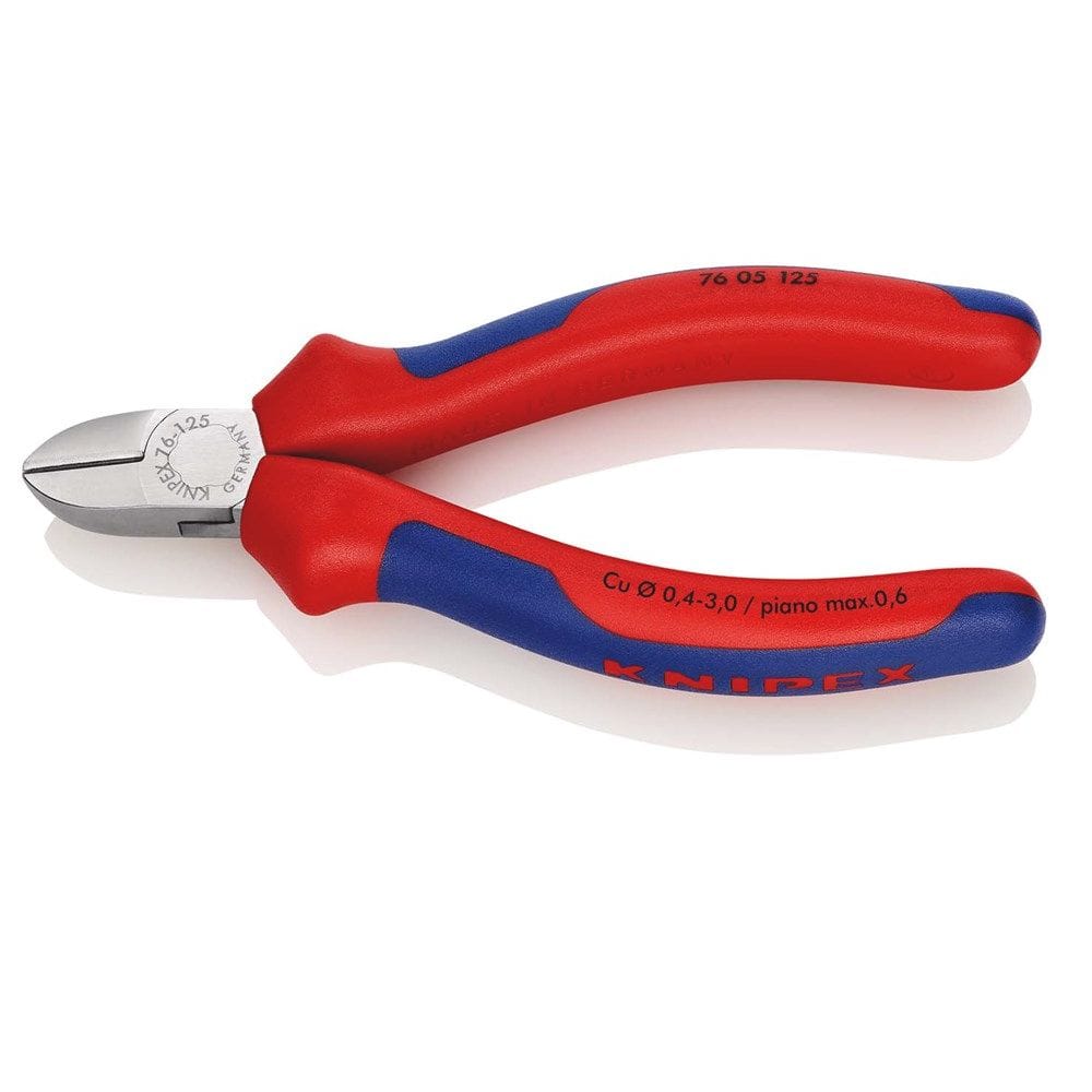 KNIPEX 76 05 125 Zijsnijtang voor elektromechanica met meer-componentengrepen verchroomd 125 mm-0