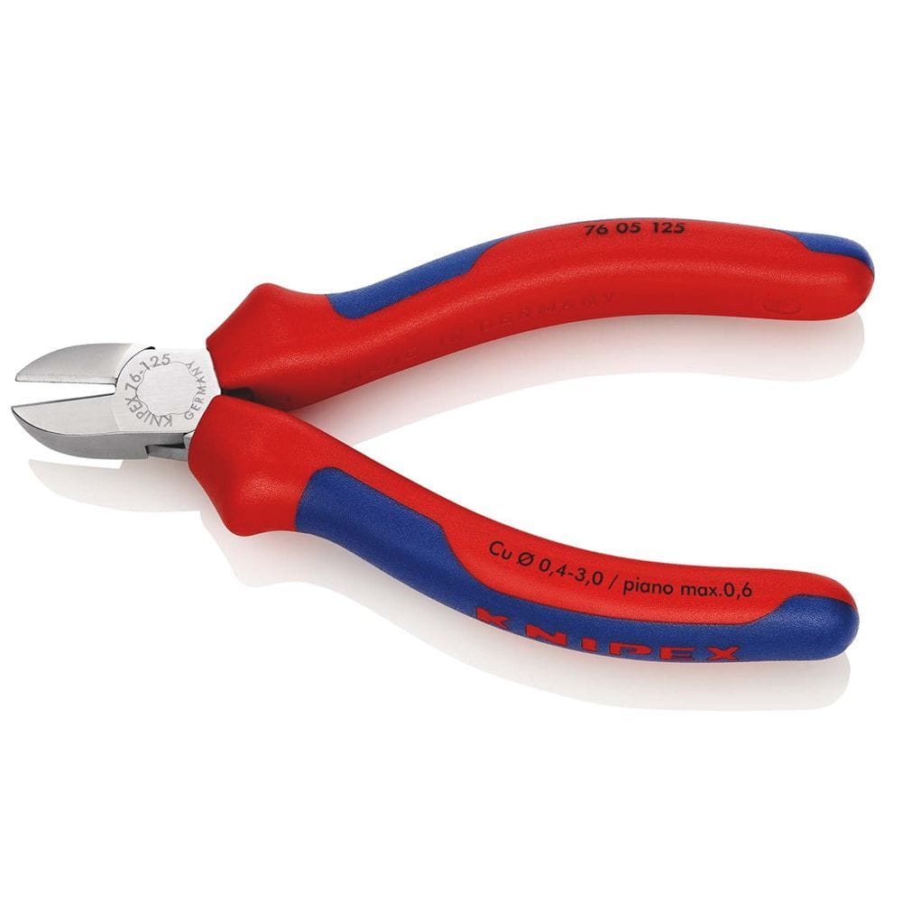 KNIPEX 76 05 125 Zijsnijtang voor elektromechanica met meer-componentengrepen verchroomd 125 mm-2