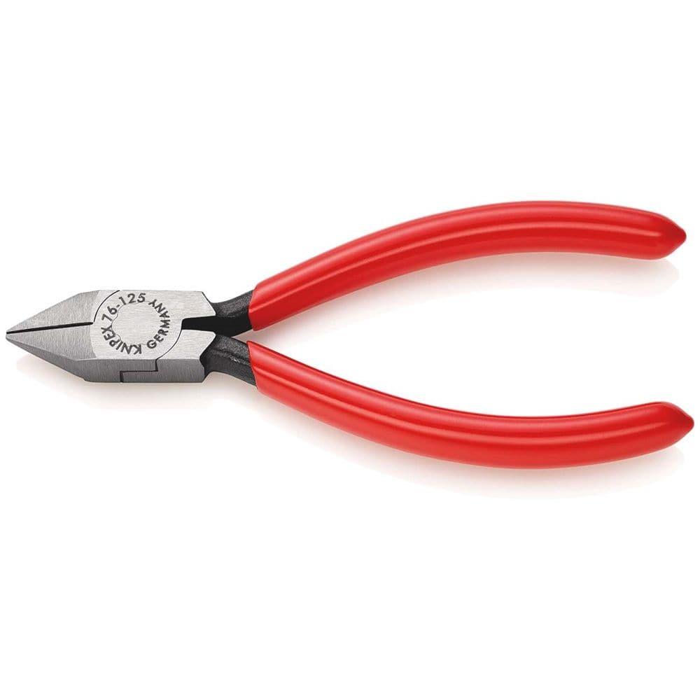 KNIPEX 76 81 125 Zijsnijtang voor elektromechanica met kunststof bekleed zwart geatramenteerd 125 mm-0