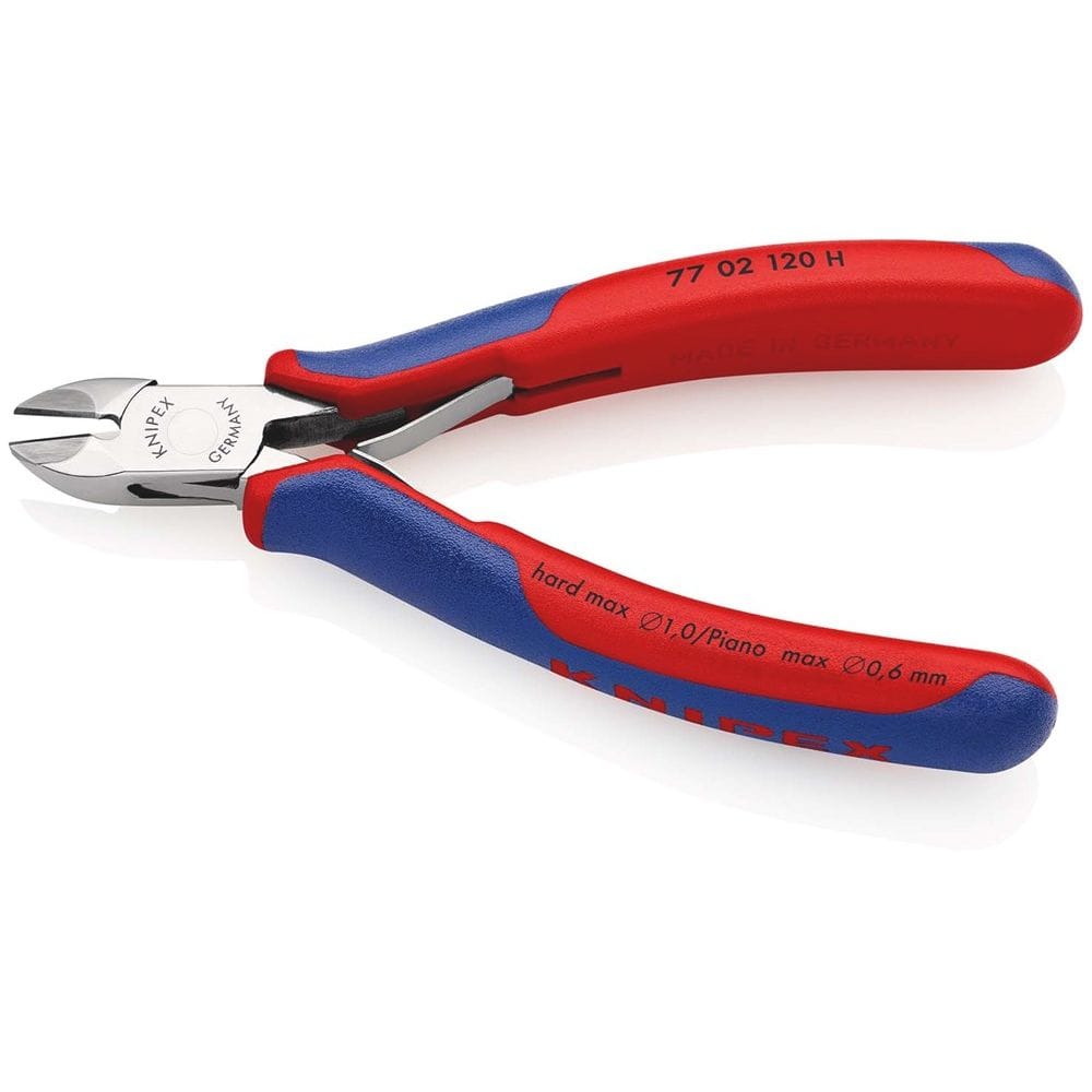 KNIPEX 77 02 120 H Elektronica-zijsnijtang met snijkant uit hard metaal met meer-componentengrepen 1-2
