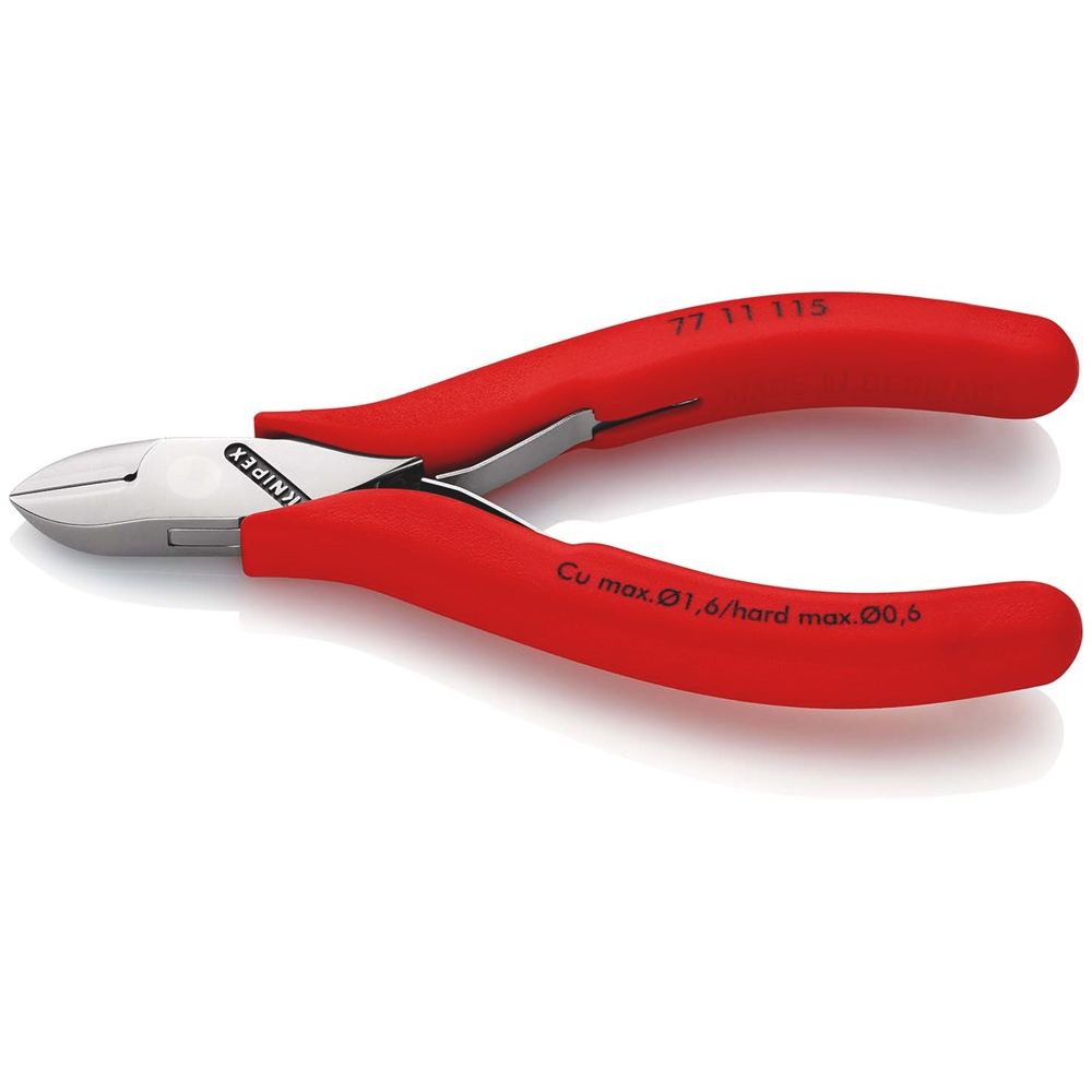 KNIPEX 77 11 115 Elektronica-zijsnijtang met anti-slip kunststof bekleed 115 mm-0