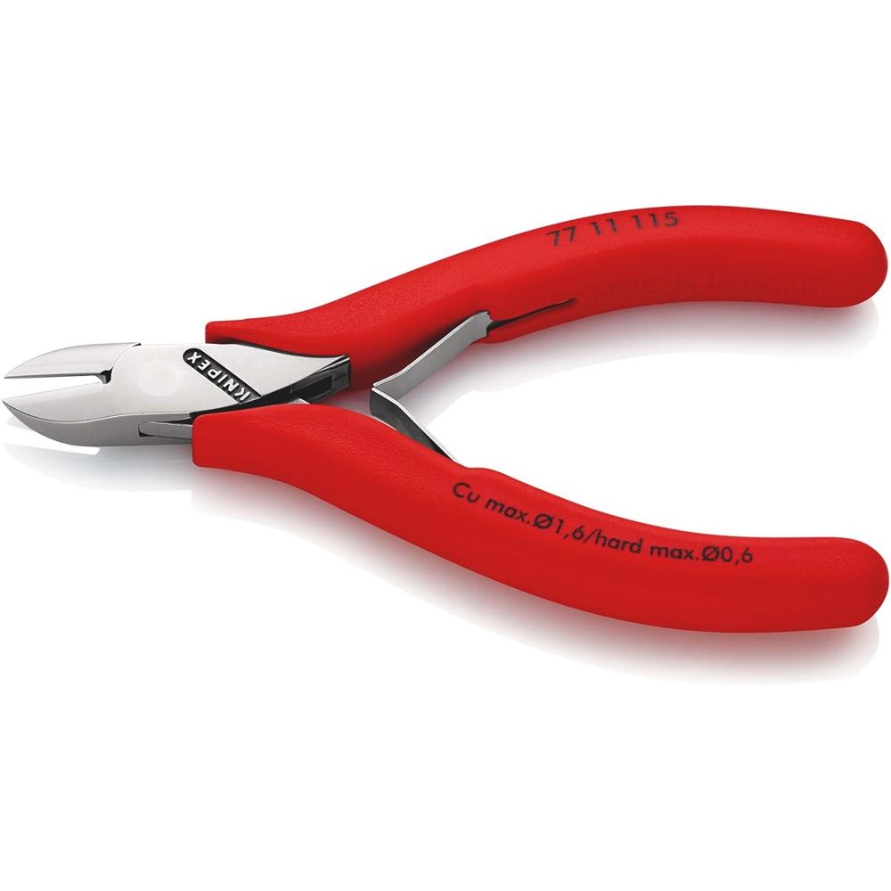 KNIPEX 77 11 115 Elektronica-zijsnijtang met anti-slip kunststof bekleed 115 mm-2