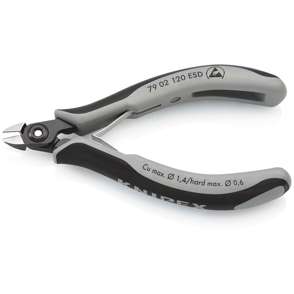 KNIPEX 79 02 120 ESD Precisie elektronica-zijsnijtang ESD met meer-componentengrepen gebruineerd 120-2