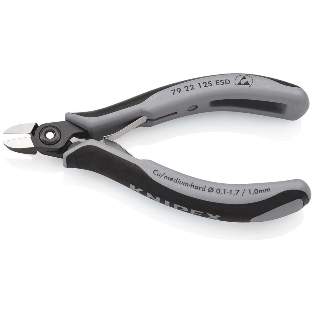 KNIPEX 79 22 125 ESD Precisie elektronica-zijsnijtang ESD met meer-componentengrepen gebruineerd 125-2