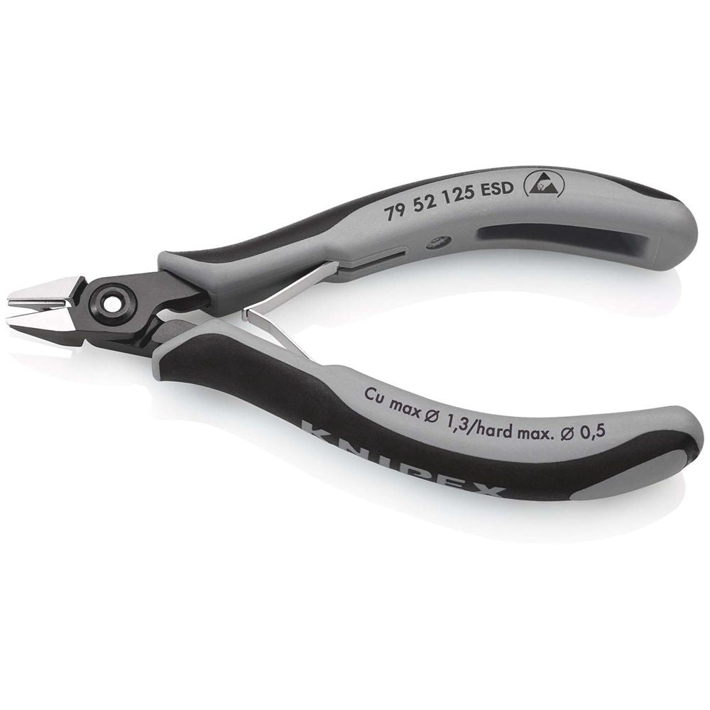 KNIPEX 79 52 125 ESD Precisie elektronica-zijsnijtang ESD met meer-componentengrepen gebruineerd 125-2