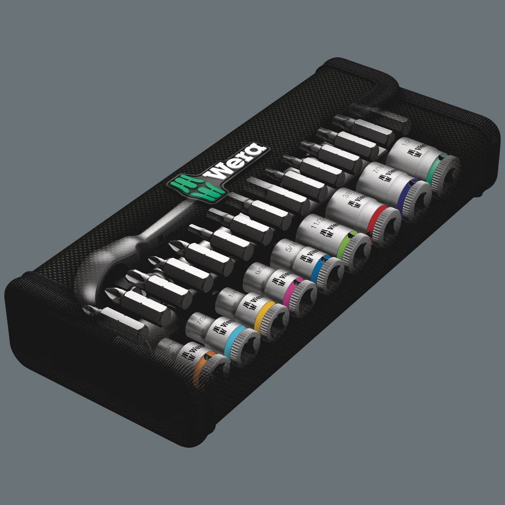 8100 SA 10 ZYKLOP METAL-RATELSET DOORSTEEKVIERKANT, 1/4"-AANDRIJVING, INCH , 28-DELIG-10