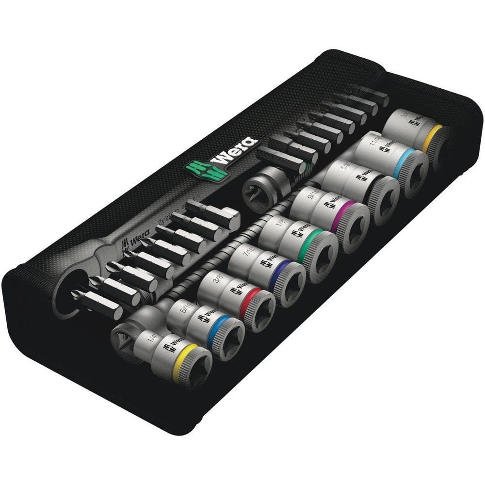 8100 SB 10 ZYKLOP METAL-RATELSET DOORSTEEKVIERKANT, 3/8"-AANDRIJVING, INCH, 29-DELIG-2