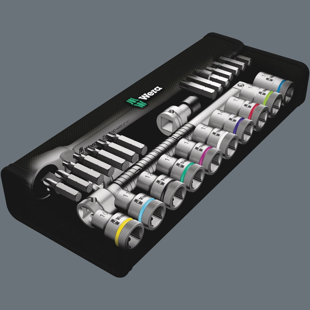 8100 SC 7 ZYKLOP METAL-RATELSET DOORSTEEKVIERKANT, 1/2"-AANDRIJVING, METRISCH, 28-DELIG-10