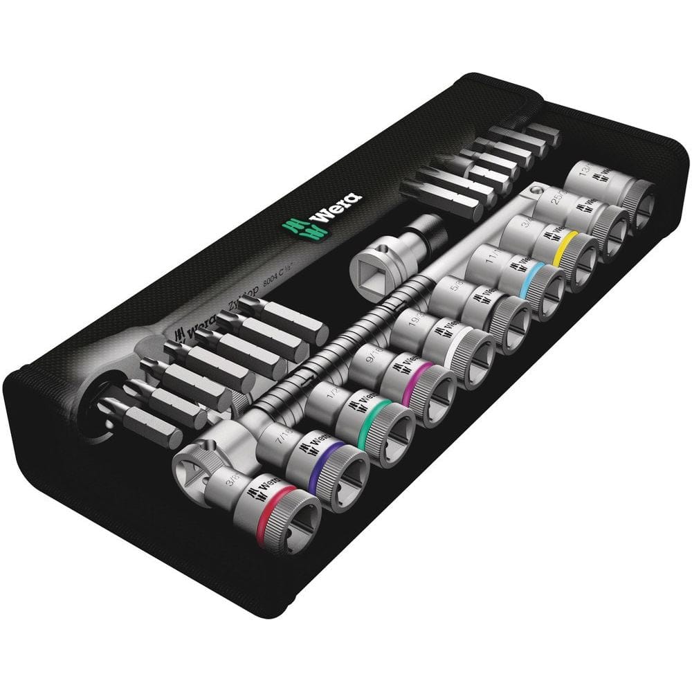 8100 SC 11 ZYKLOP METAL-RATELSET, OMSCHAKELPAL, 1/2"-AANDRIJVING, INCH, 28-DELIG-2