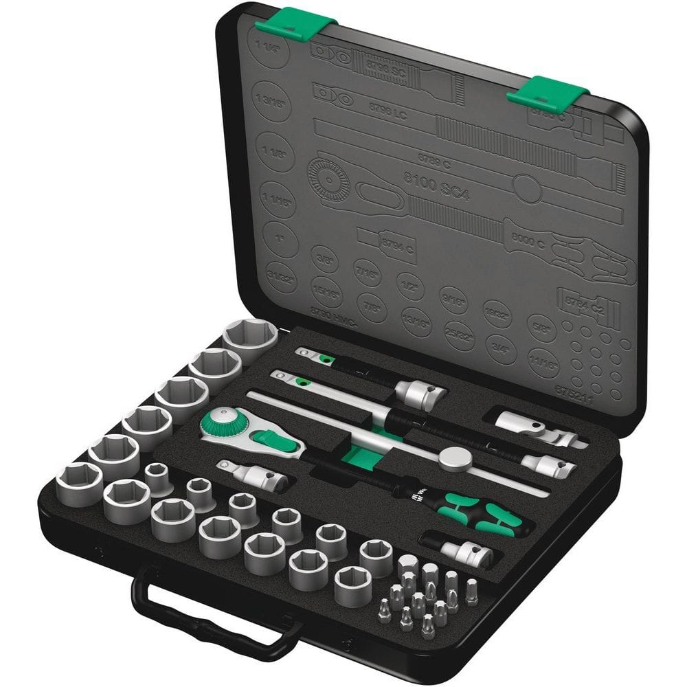 8100 SC 4 ZYKLOP SPEED RATEL- EN DOPPENSET, 1/2"-AANDRIJVING, INCH, 38-DELIG-1