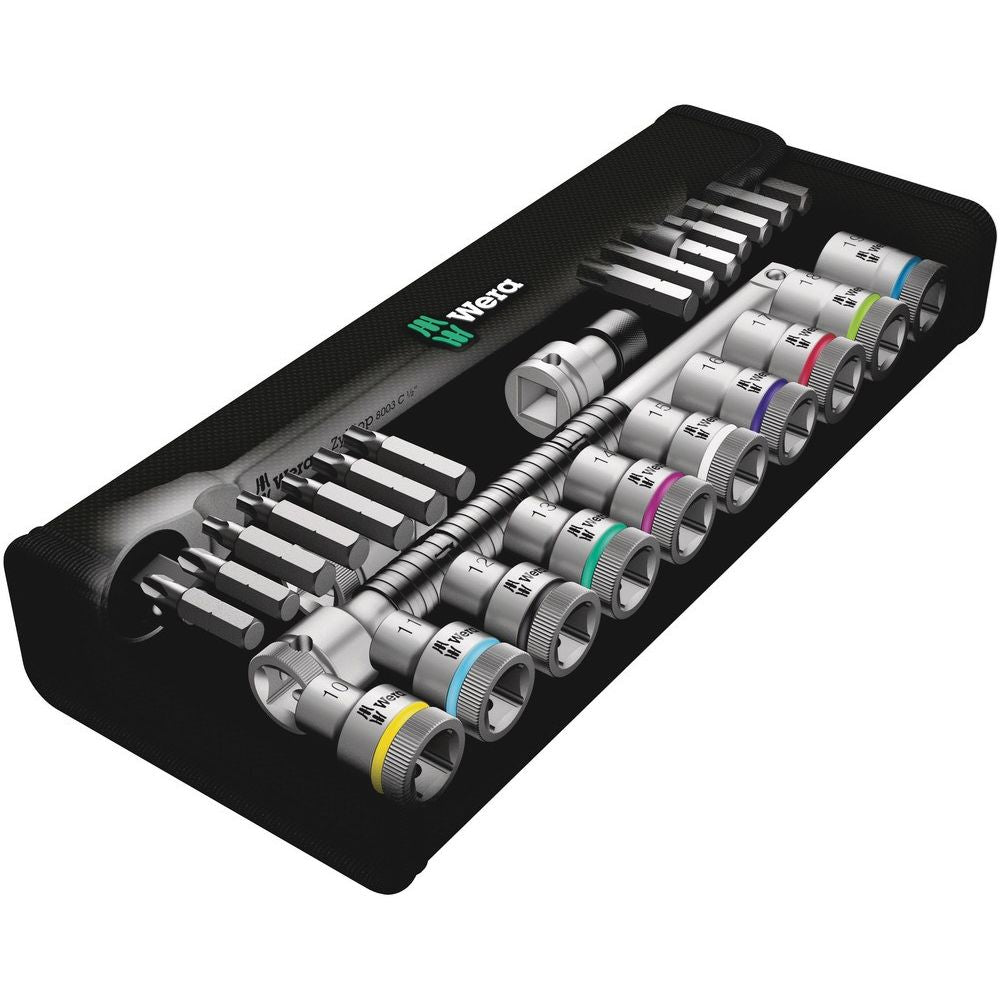 8100 SC 7 ZYKLOP METAL-RATELSET DOORSTEEKVIERKANT, 1/2"-AANDRIJVING, METRISCH, 28-DELIG-2