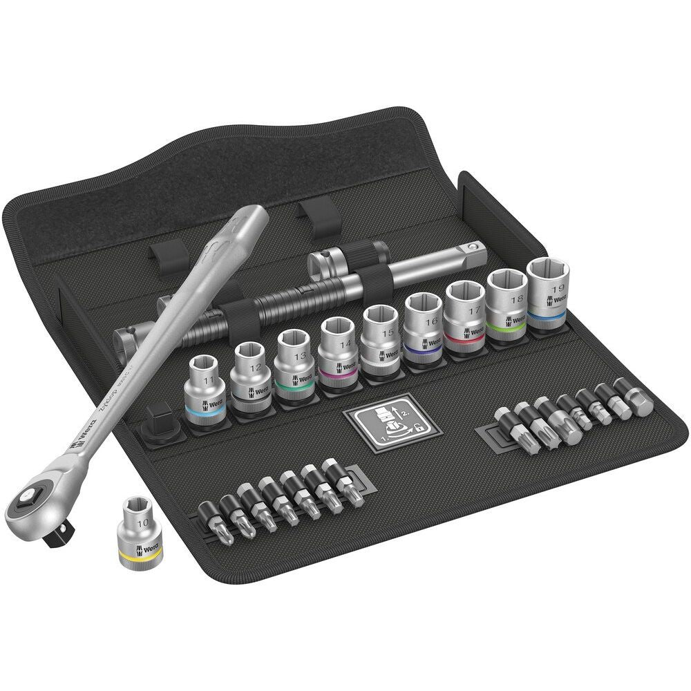 8100 SC 7 ZYKLOP METAL-RATELSET DOORSTEEKVIERKANT, 1/2"-AANDRIJVING, METRISCH, 28-DELIG-0