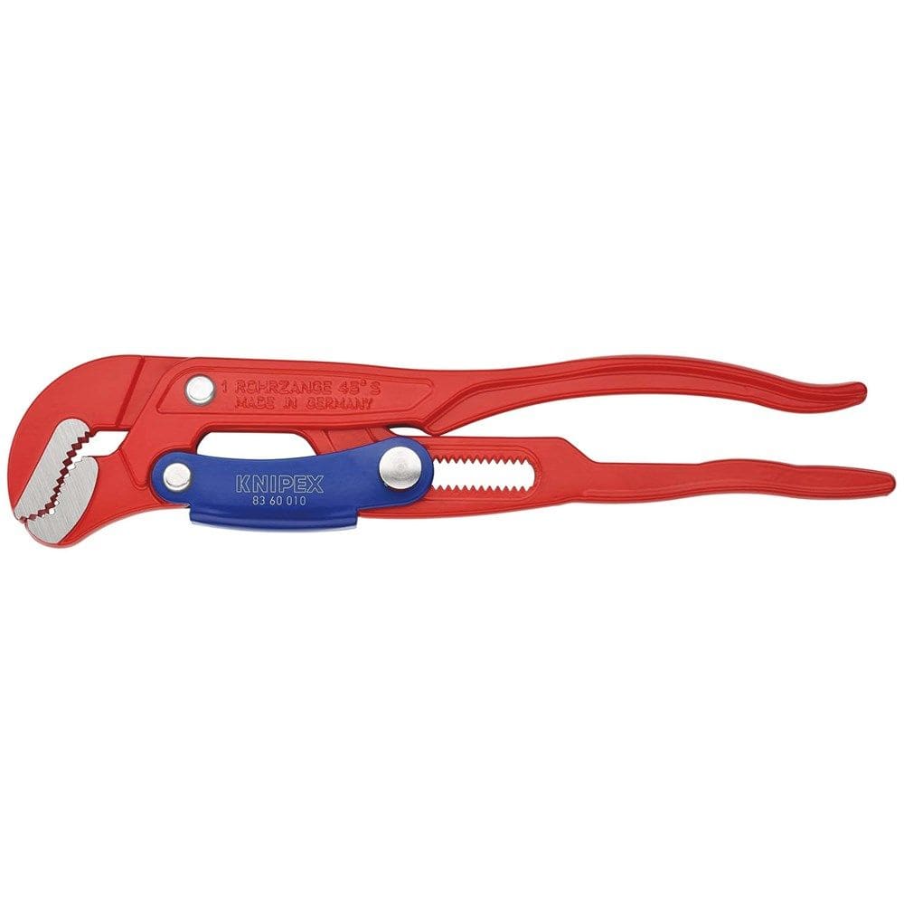 KNIPEX 83 60 010 Pijptang S-vormig met snelle instelling rood poedergecoat 330 mm-0