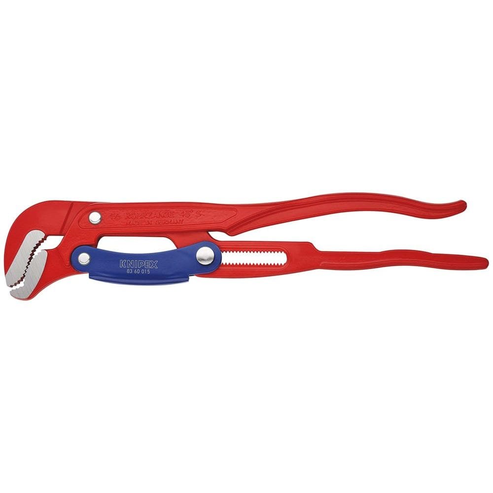 KNIPEX 83 60 015 Pijptang S-vormig met snelle instelling rood poedergecoat 420 mm-1