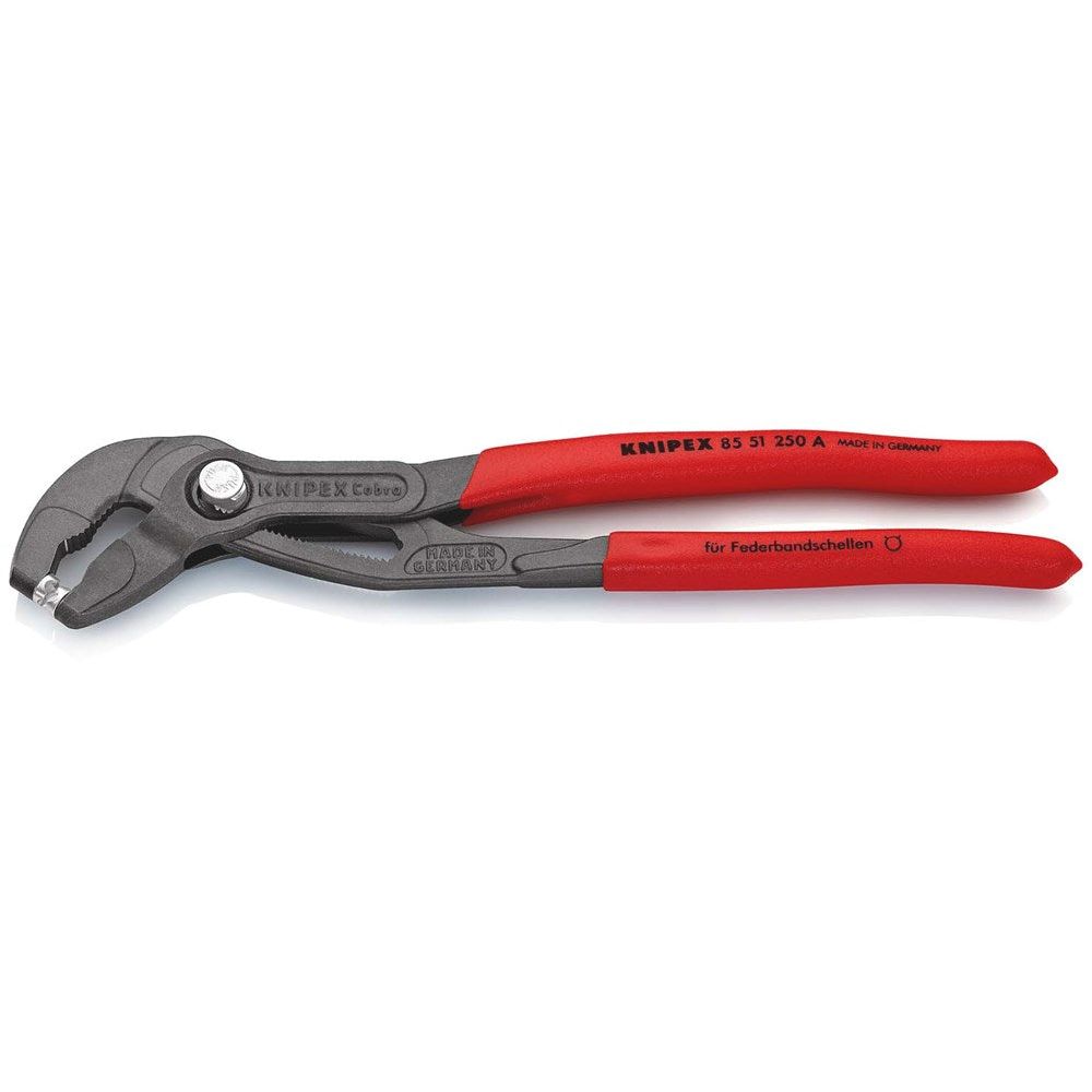 KNIPEX 85 51 250 A Bandveerklemtang met anti-slip kunststof bekleed grijs geatramenteerd 250 mm-0