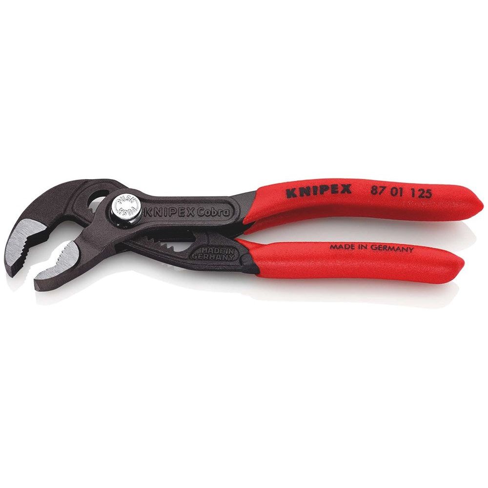 KNIPEX 87 01 125 Cobra® Hightech-waterpomptang met anti-slip kunststof bekleed grijs geatramenteerd-2