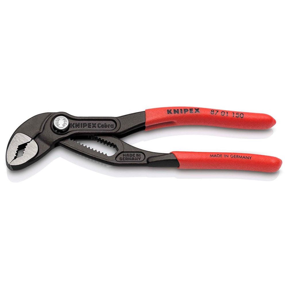 KNIPEX 87 01 150 Cobra® Hightech-waterpomptang met anti-slip kunststof bekleed grijs geatramenteerd-0