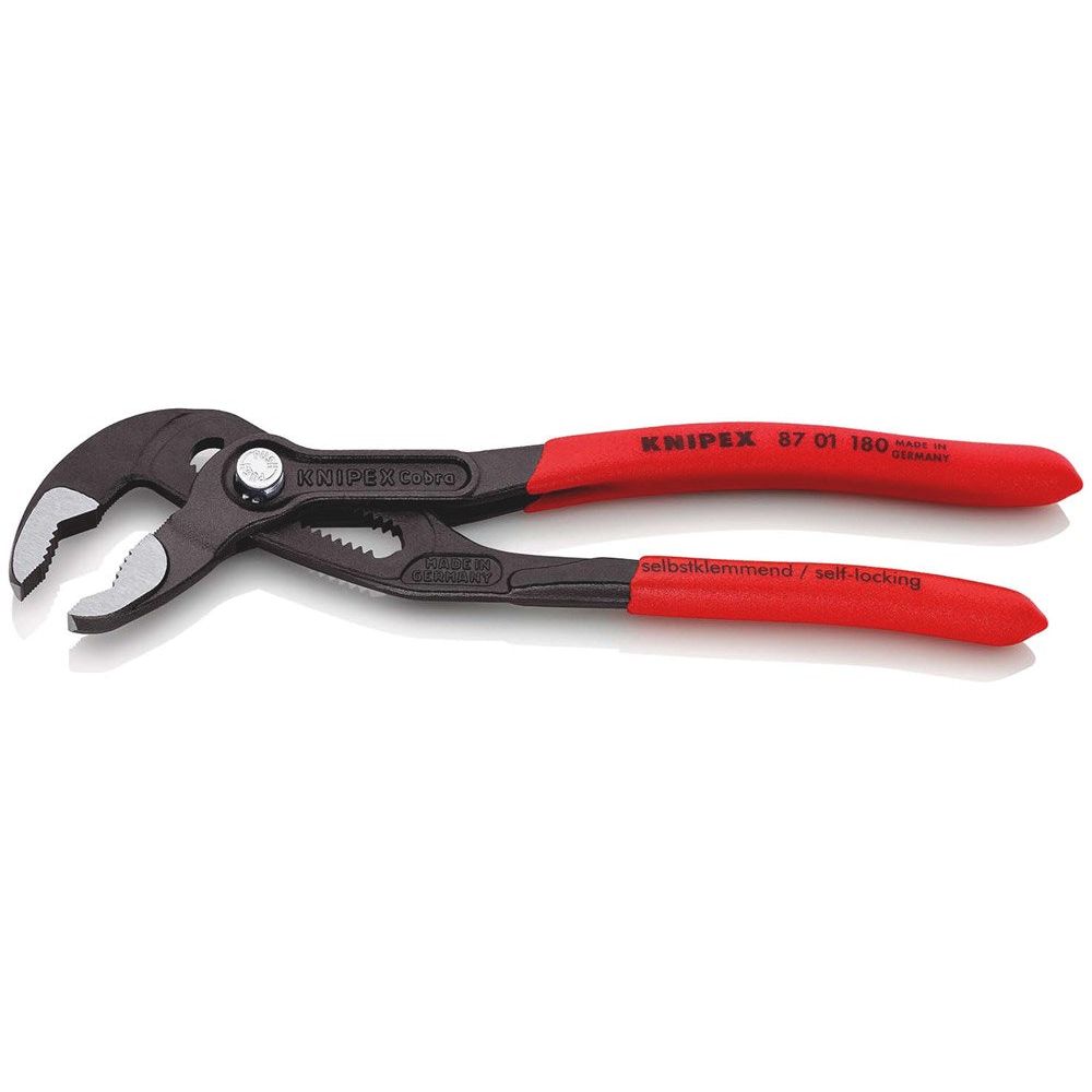 KNIPEX 87 01 180 Cobra® Hightech-waterpomptang met anti-slip kunststof bekleed grijs geatramenteerd-2