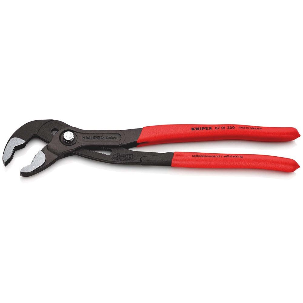 KNIPEX 87 01 300 Cobra® Hightech-waterpomptang met anti-slip kunststof bekleed grijs geatramenteerd-2