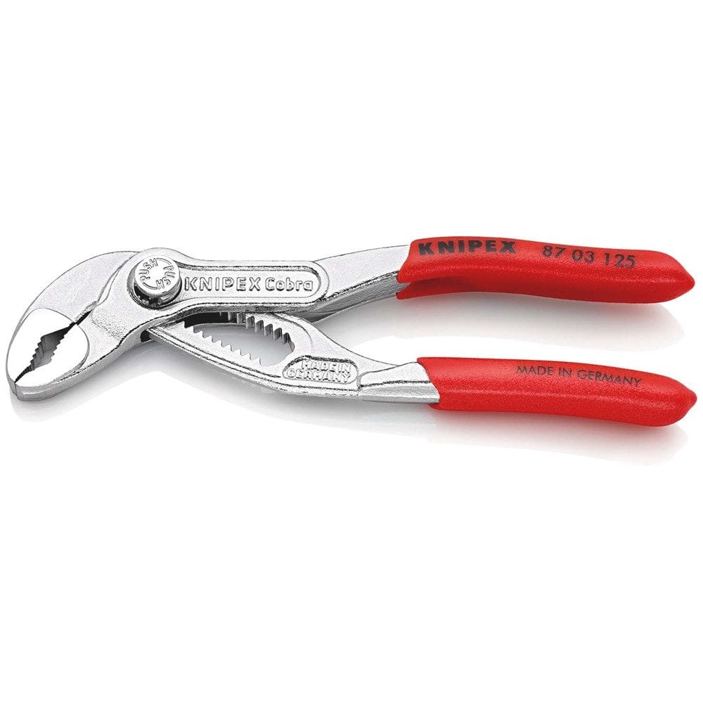 KNIPEX 87 03 125 Cobra® Hightech-waterpomptang met anti-slip kunststof bekleed verchroomd 125 mm-0