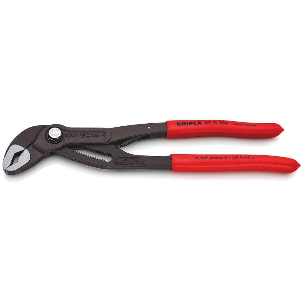 KNIPEX 87 11 250 Cobra®...matic Waterpomptang met anti-slip kunststof bekleed grijs geatramenteerd 2-0