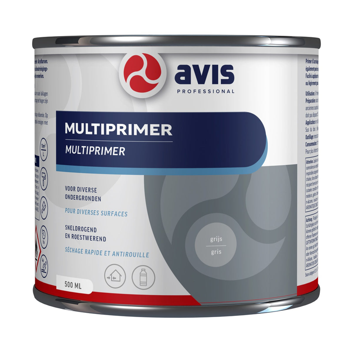 Avis Multiprimer Grijs (RAL 7040) 500 ml – EAN 8712576105950