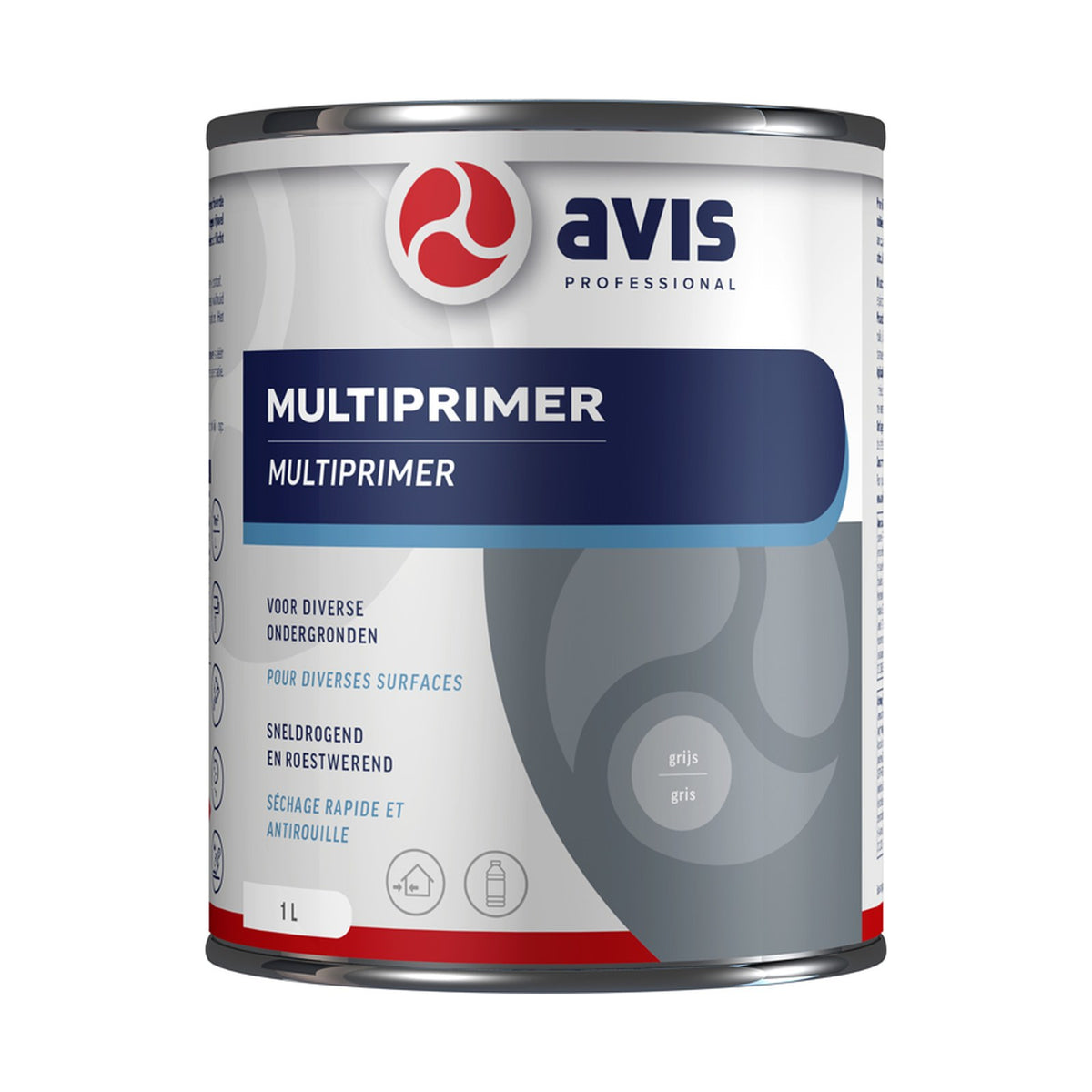 Avis Multiprimer Grijs (RAL 7040) 1 liter – EAN 8712576105967