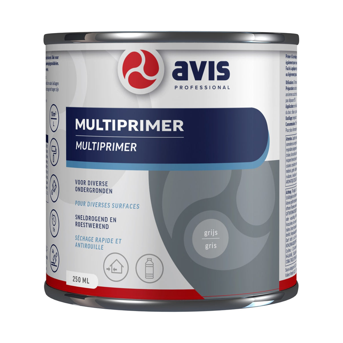 Avis Multiprimer Grijs (RAL 7040) 250 ml – EAN 8712576108784
