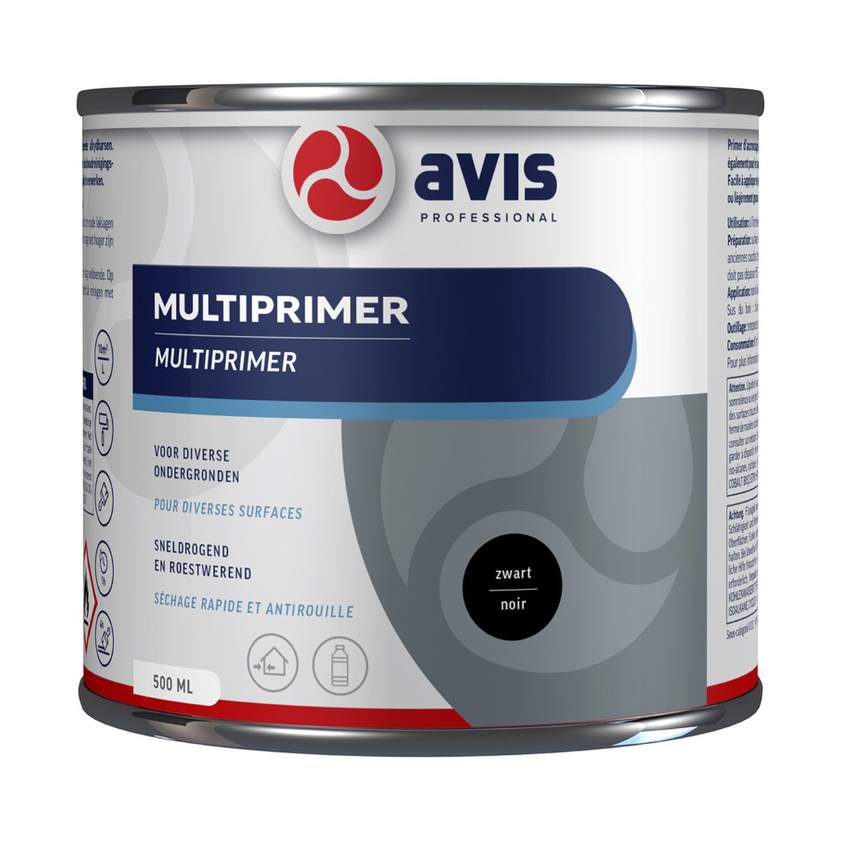 Avis Multiprimer Zwart 500 ml – EAN 8712576109125
