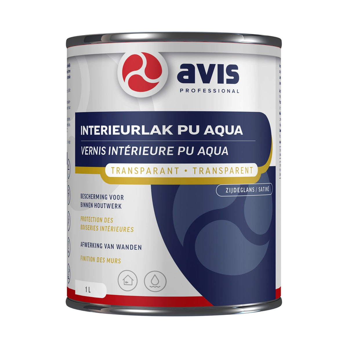 Avis Interieurlak PU Aqua Zijdeglans 1 liter – EAN 8712576109286