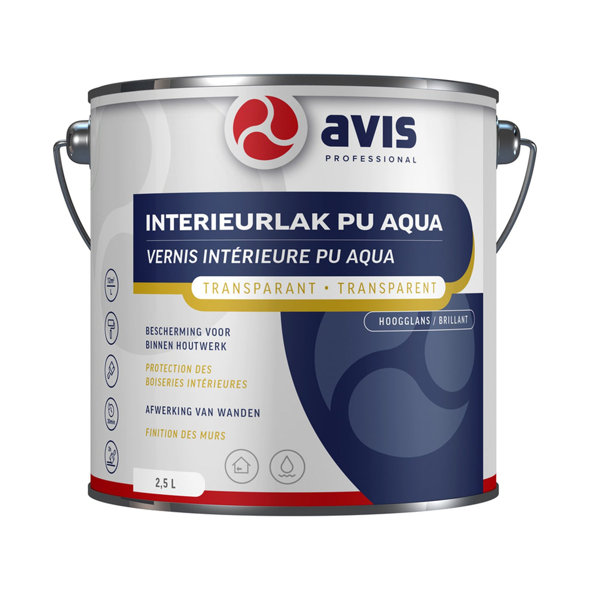 Avis Interieurlak PU Aqua Hoogglans 2,5 liter – EAN 8712576109309