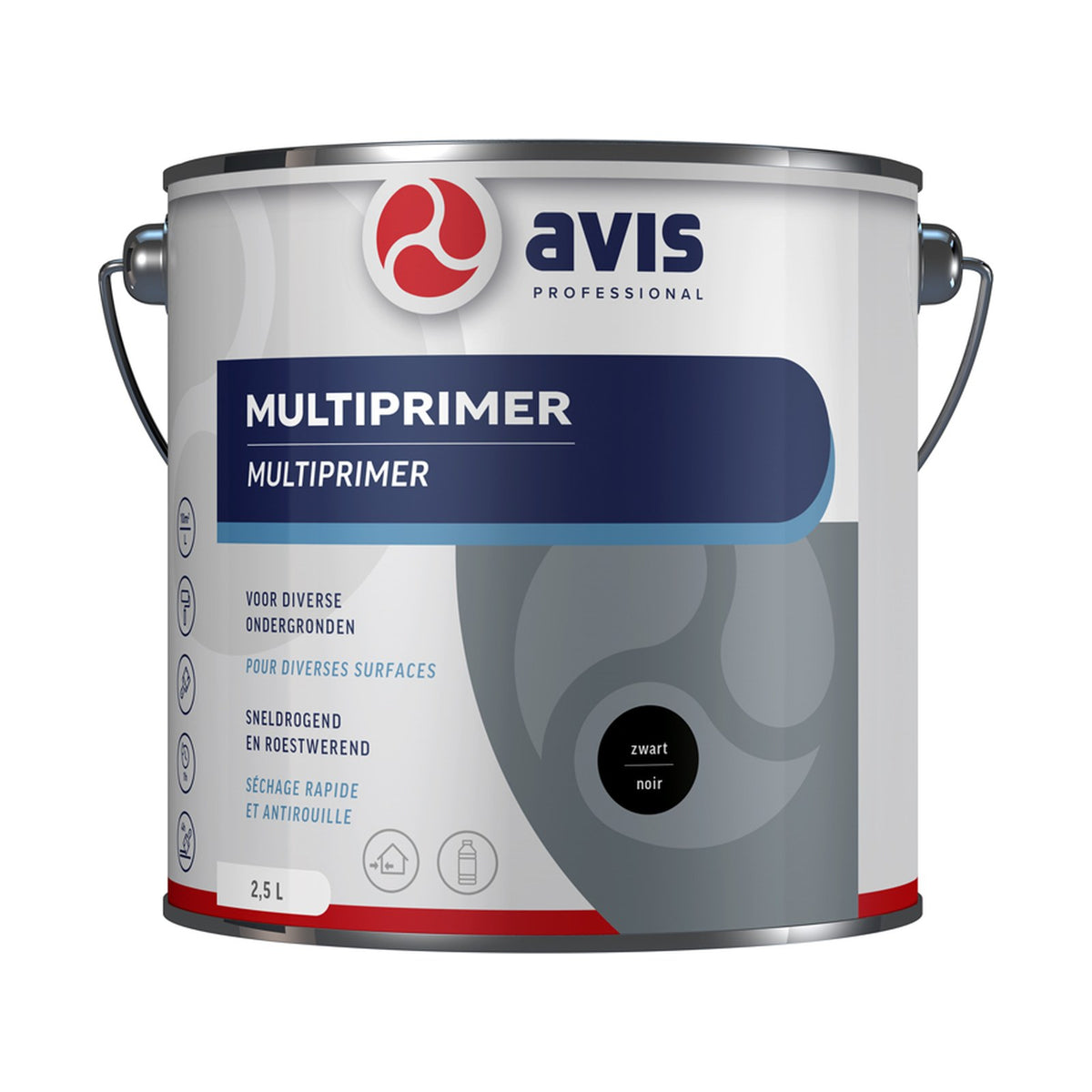 Avis Multiprimer Zwart 2,5 liter – EAN 8712576109941