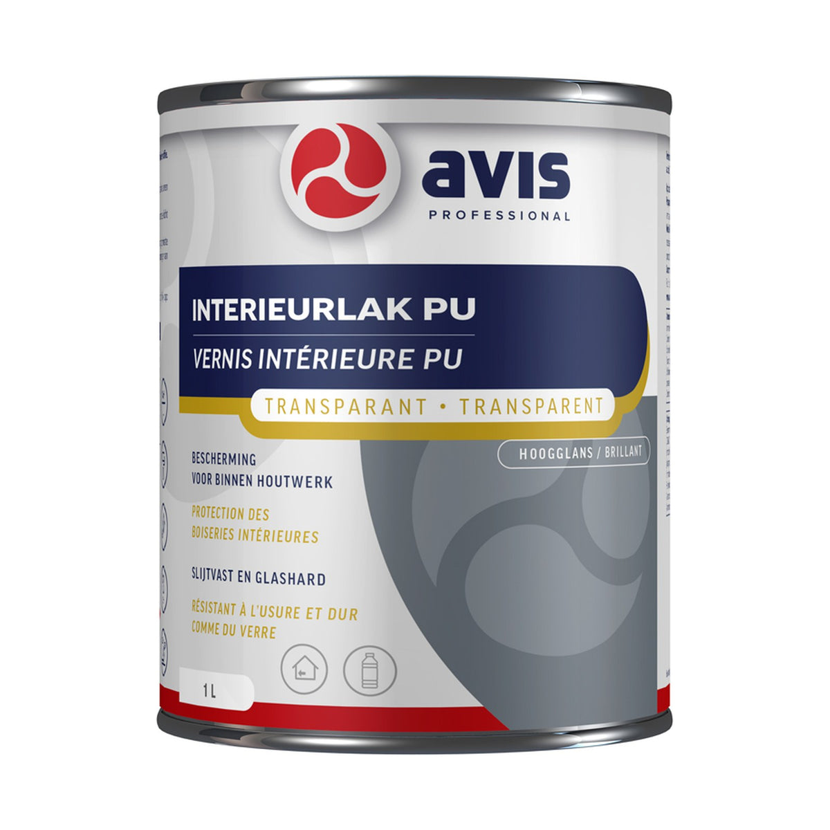 Avis Interieurlak PU Hoogglans 1 liter – EAN 8712576300485