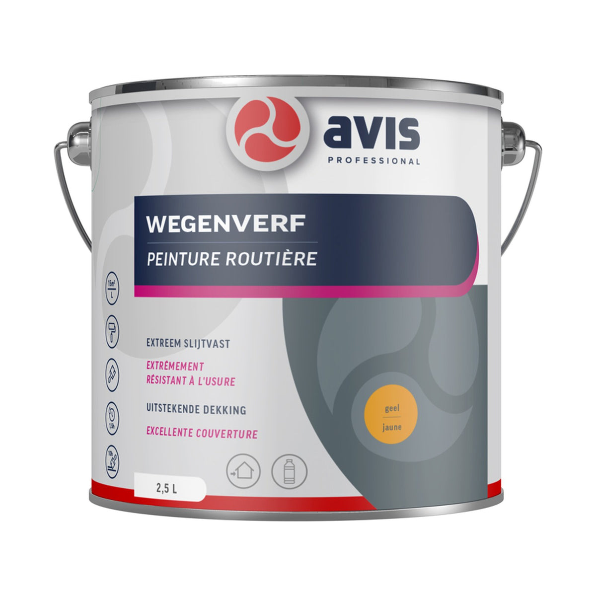 Avis Wegenverf Geel 2,5 liter – EAN 8712576302465