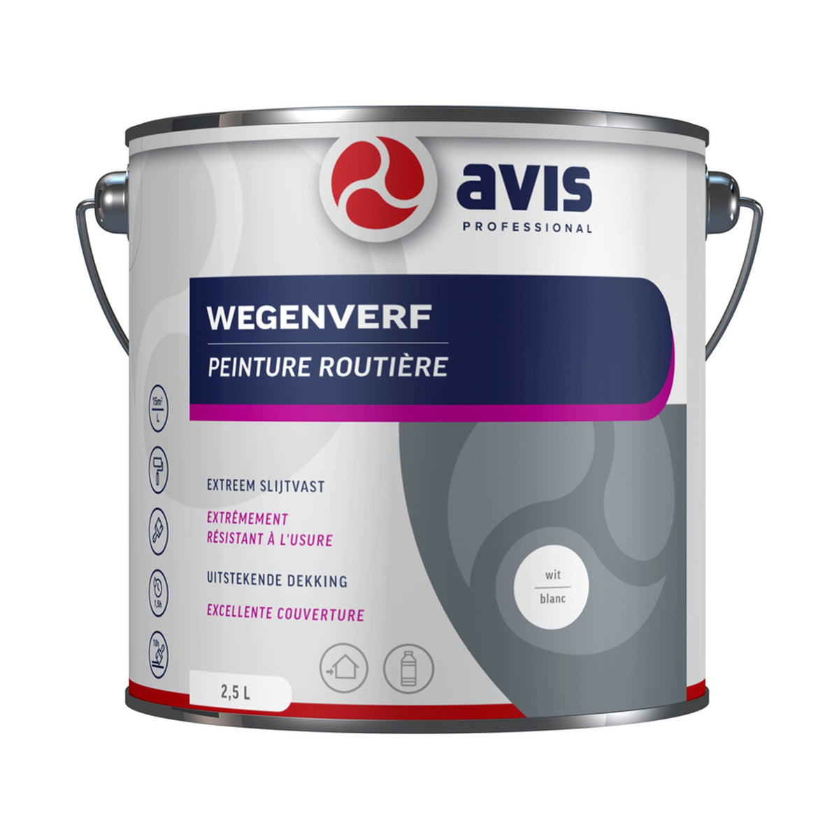 Avis Wegenverf Wit 2,5 liter – EAN 8712576302472