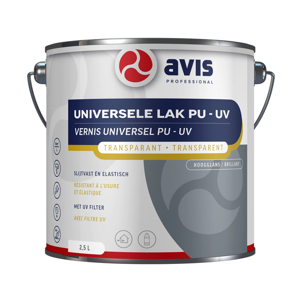 Avis Universele Lak PU/UV Hoogglans 2,5 liter – EAN 8712576303202