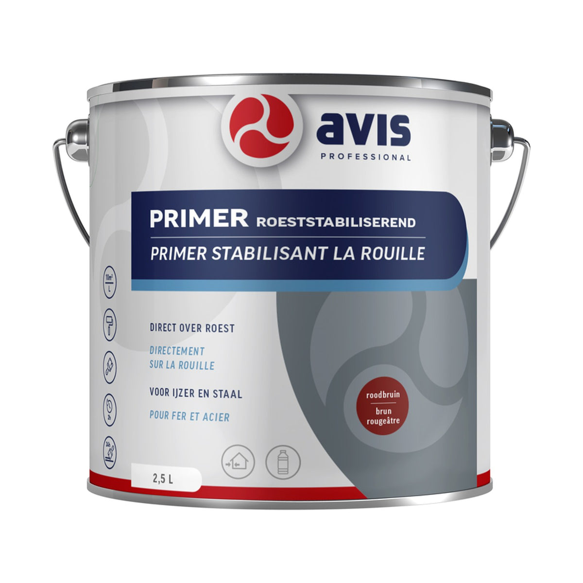 Avis Primer Roeststabiliserend Roodbruin 2,5 liter – EAN 8712576305459